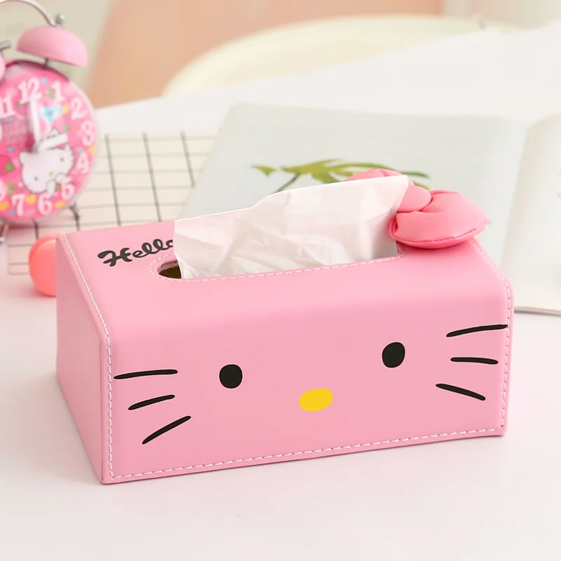 Милый мультфильм hello kitty Дораэмон кожаный тканевый ящик KT Cat Салфетка Обложка