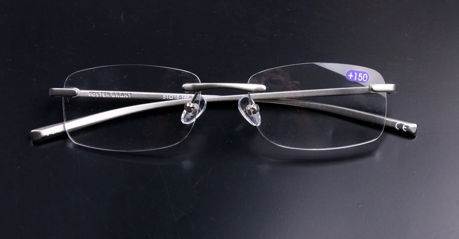 Высококачественные алюминиевые очки для чтения без оправы, очки для чтения, очки для чтения HD, линзы из смолы, очки для пресбиопии, Gafas de lectura