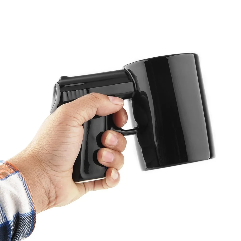 Персонализированные керамические чайные чашки в форме пистолета новинка