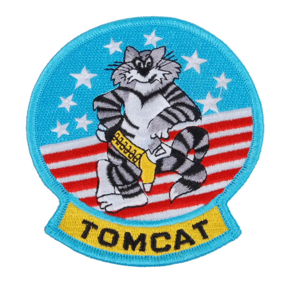 Вышитая нашивка TOMCAT в стиле милитари США 32275|patch angel|patch healthpatch work bed covers |