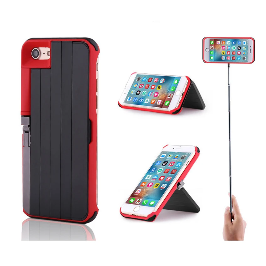 

Bluetooth IntegrationPhone Cases Selfie Stick Aluminum Extendable Built-in Bluetooth IntegrationPhone Cases For iPhone7 8 P