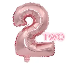 

BP Birthday decorations kids 32 Inch Digital Film Rose Aluminum Foil Balloon The Wedding Party Decoration TWO JJ-QQ19