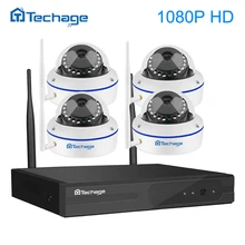 Techage 4CH 1080P Full HD Wireless NVR Wifi font b CCTV b font System 2 0MP