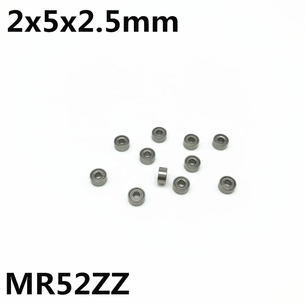 50 шт. MR52ZZ L-520ZZ 2x5x2,5 мм радиальный шарикоподшипник миниатюрный модели подшипников игрушка MR52Z MR52 Расширенный высокое качество - изображение