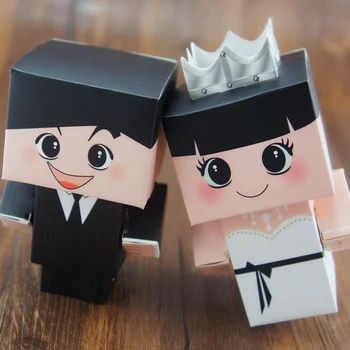

Romantic Mario and peach princess cartoon paper candy box 50 pcs