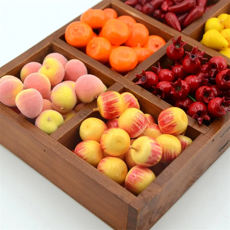 Artificial Mini Simulation Small Foam Plastic Fake Artificial Fruit and Vegetables House Party Kitchen Wedding Decoration 60Pcs artificial fruits and vegetables
