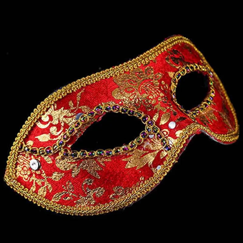 Adult Women Man Prince Lace Sequin Masks Masquerade Half Face