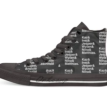 Kaz Inej Jesper Wylan Nina mattias.(Шесть ворон обратный) Повседневное с высокими голенищами парусиновые туфли кроссовки для дропшиппинга(прямой поставки