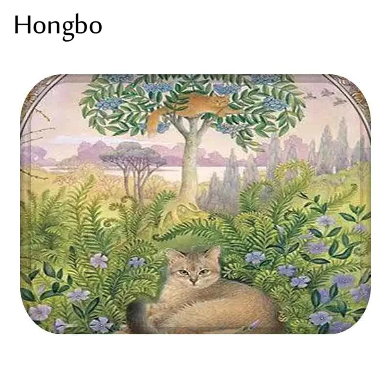 Hongbo Cat открытый вход Крытый ковер коврики коврик фланелевый Противоскользящий Ванная комната Кухня коврики 40x60 см