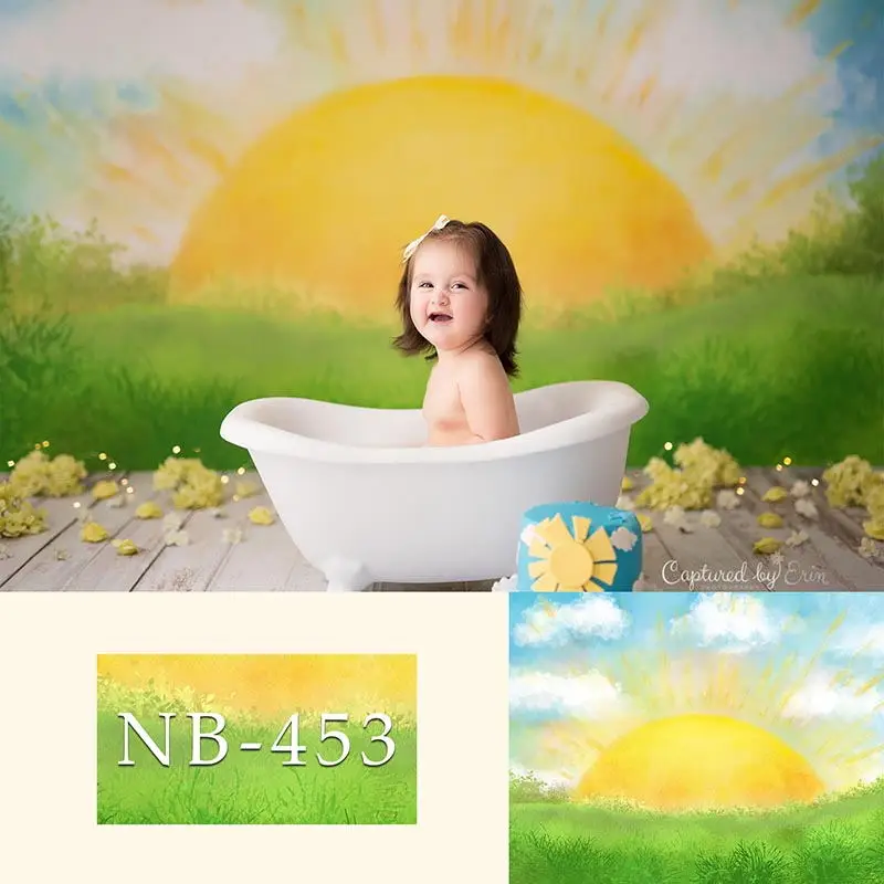 Фотофон с изображением травы солнечного света для новорожденных детский фон