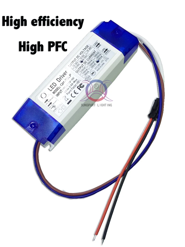 2 шт. светодиодный источник питания для прожектора 40 60 Вт 18 30x3 600 мА|led ultraviolet|led rear
