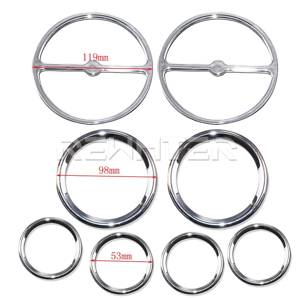 Motorcycle-Stereo-Accent-Speedometer-Speaker-Trim-Ring-Set-Chrome-Plastic-Aluminum-For-Harley-Touring-Road-Glide (2)