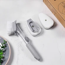 Кухонная Чистящая Щетка автоматическая жидкость-добавляющая щетка плита длинная ручка губка щетка не содержит масляной щетки