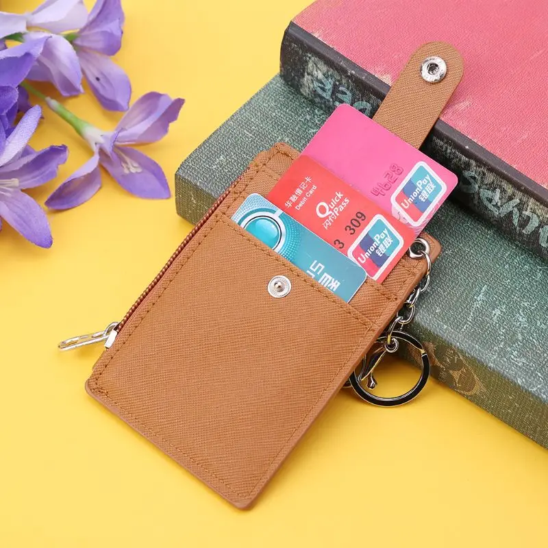 Leather Wallet Wallet Card Holder Card Holder Coin Purse Credit Card Holder Credit Card Wallet Card Wallet Id Card Holder Coin Purse Wallet Id Card Case THINKTHENDO Portable Leather Business ID Card Credit Badge Holder Coin Purse Wallet Keychain