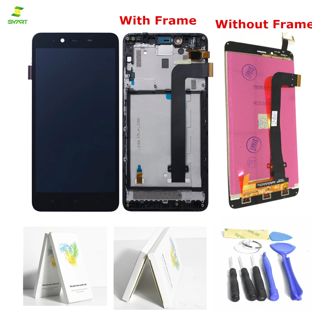 

New Screen 1920x1080 5.5" For XIAOMI Redmi Note 2 LCD Display Touch Screen Digitizer Replacement Complete Phone LCDs Black Color