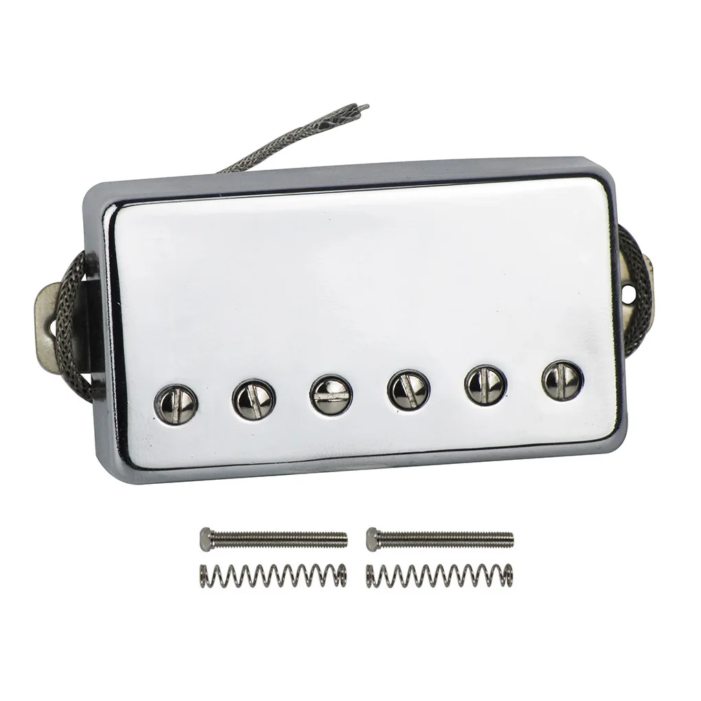 FLEOR 1 шт. хром Alnico 5 Шея электрогитара Humbucker Пикап LP с черным изогнутым монтажным