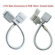 5~100pcs 4 Pin 5050 RGB LED Strip Male Connector Cable TO 10mm 4PIN PCB Control Cable for led strip lights tape ribbon connect