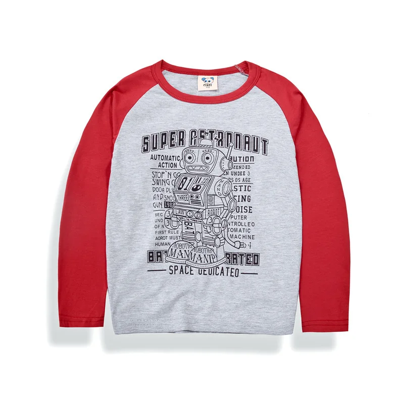 

spring autumn children sweatshirts fashion robot pattern baby boys coat new 2018 children cotton long sleeve shirts
