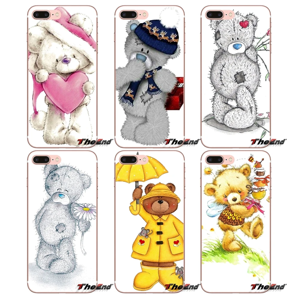 Embroidery Teddy Bear For Samsung Galaxy S2 S3 S4 S5 MINI S6 S7 edge S8 S9 Plus Note 2 3 4 5 8 Coque Fundas Cell Phone Cover Bag | Мобильные