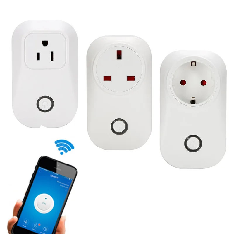 Sonoff S20 умный дом Wi-Fi розетка беспроводной умный переключатель зарядный адаптер домашняя Автоматизация с Alexa через приложение ios Android