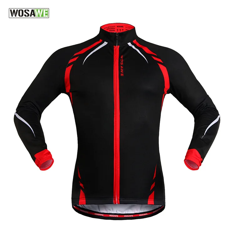 WOSAWE Мужская Зимняя Теплая Флисовая велосипедная куртка для фитнеса бега спорта