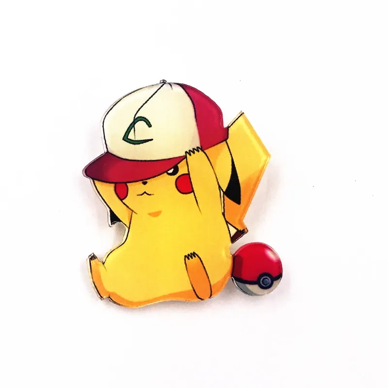 

1Pcs Cool Pikachu Creative Anime Acrylic Badges for Bag clothes Japanese style Brooche decoration pin Accessories Best Gift