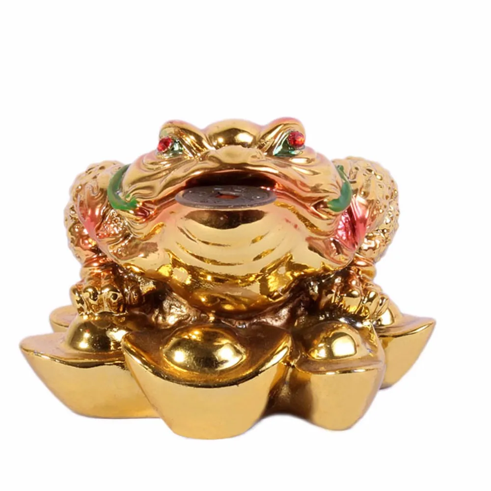 

Hot Feng Shui Money LUCKY Fortune Wealth Chinese For Frog Toad Coin Home Office Decoration Tabletop Ornaments Good Lucky Gifts