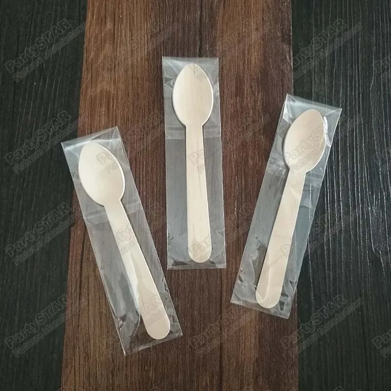 14326,5.5 inch 14 cm disposable wooden spoon Individual packing
