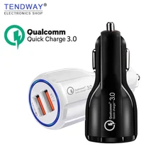 Tendway USB Автомобильное зарядное устройство авто Qc 3,0 быстрое зарядное устройство для мобильного телефона Быстрая зарядка 2,0 универсальное автомобильное зарядное устройство для iPhone samsung
