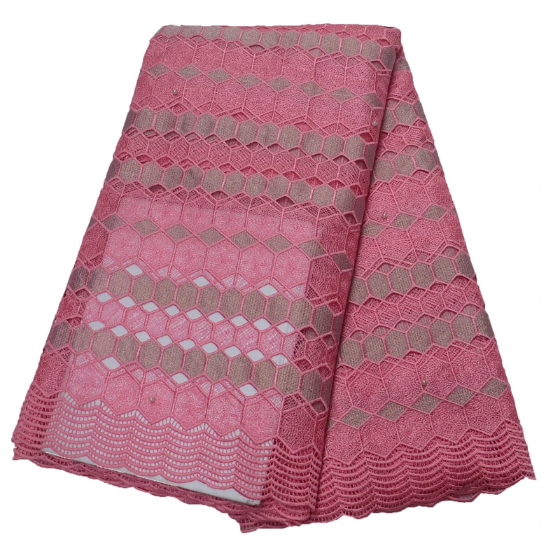 Nigerian Pink Laces Fabric 2018 African Cord Lace High Quality Guipure For Wedding Dress HJ1519-1 | Дом и сад