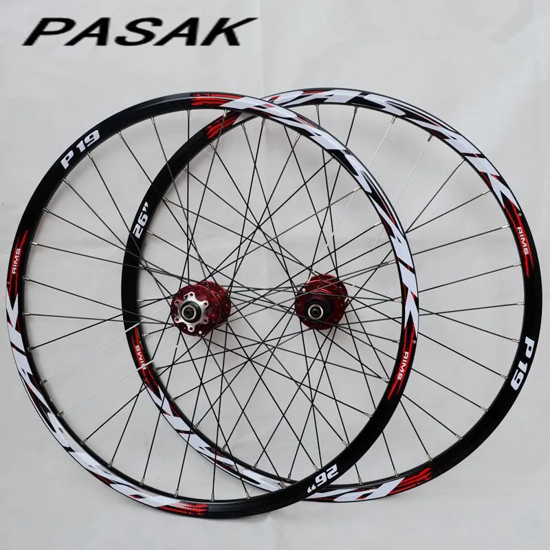 PASAK 26inch MTB Mountain Bicycle Bike CNC Front 2 Rear 4 Sealed Bearings Disc Wheels Wheelset
