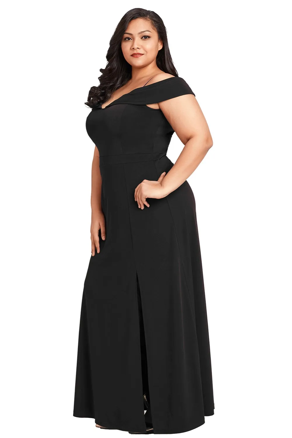 Black-Long-Off-the-Shoulder-Plus-Size-Gown-LC61912-2-4