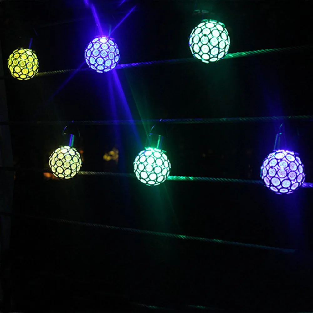 Инновационный светодиодный светильник с солнечным шаром наружный изменяющий