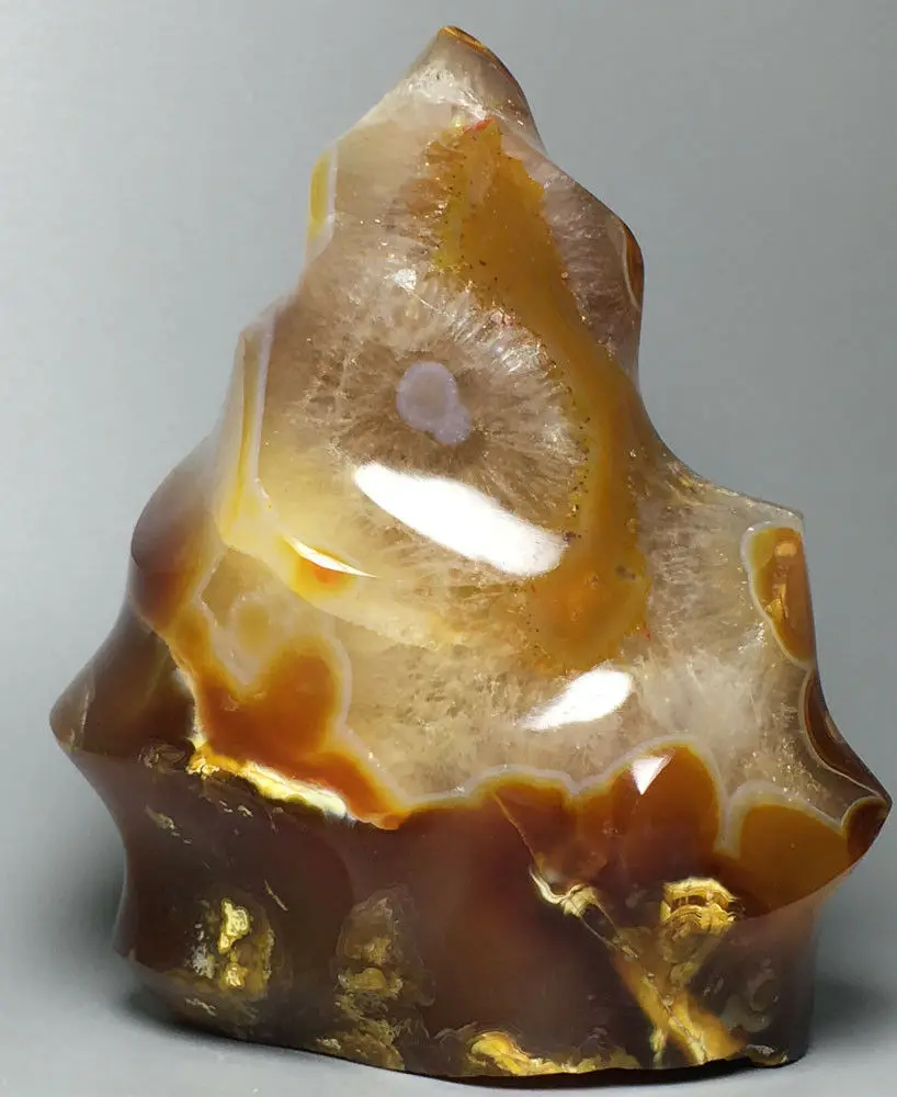 

587g Flame profile Agate! NATURAL CARNELIAN Flame Profile QUARTZ CRYSTAL !! stones Mineral specimen