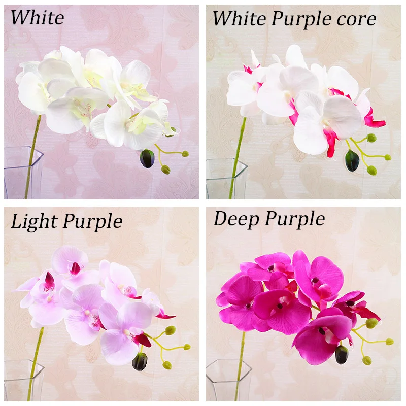 Flone Artificial Orchid Silk Fake Flowers Branch 78cm Butterfly Orchid Wedding Arch Flowers Home Balcony Decoration Orchidea (1)