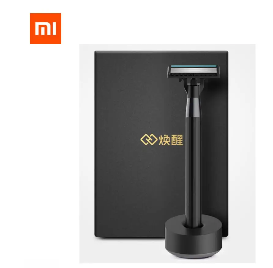 Pаспродажа Xiaomi mijia, Мужская бритва, ручная, немецкая, импортная, бритвенная головка с магнитной заменой, набор с зажимом, опционально, бесплатная достав...