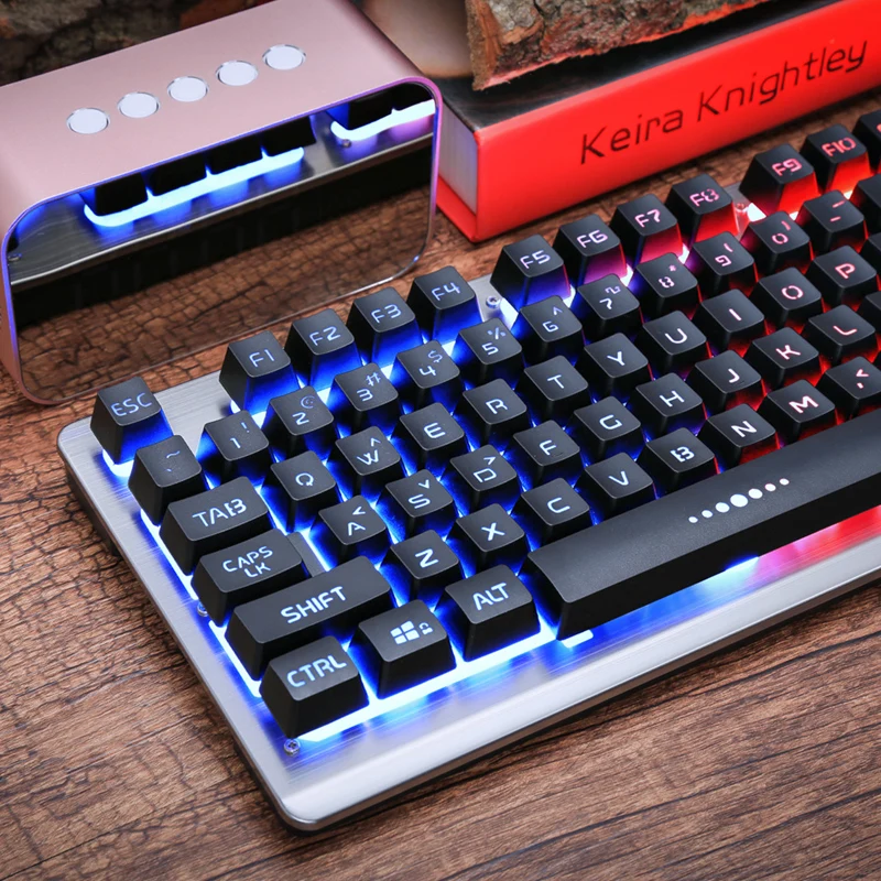 Светодиодная подсветка Игровая USB Проводная компьютерная клавиатура с