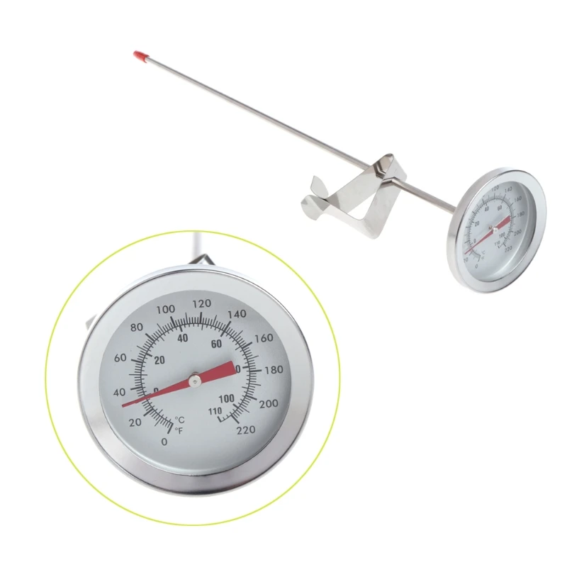 12" Stainless Steel Dial Thermometer Probe Homebrew Brew Kettle
