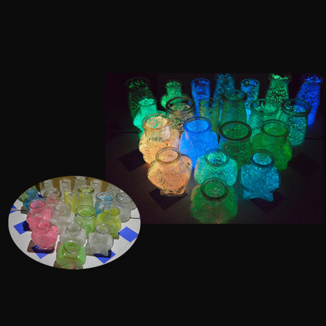 

2 Packs Of 10g Beautiful Fluorescent Sand Decorating Sand Home Decoration Luminous Glow Sand For Aquariums Fish Tank Decoration