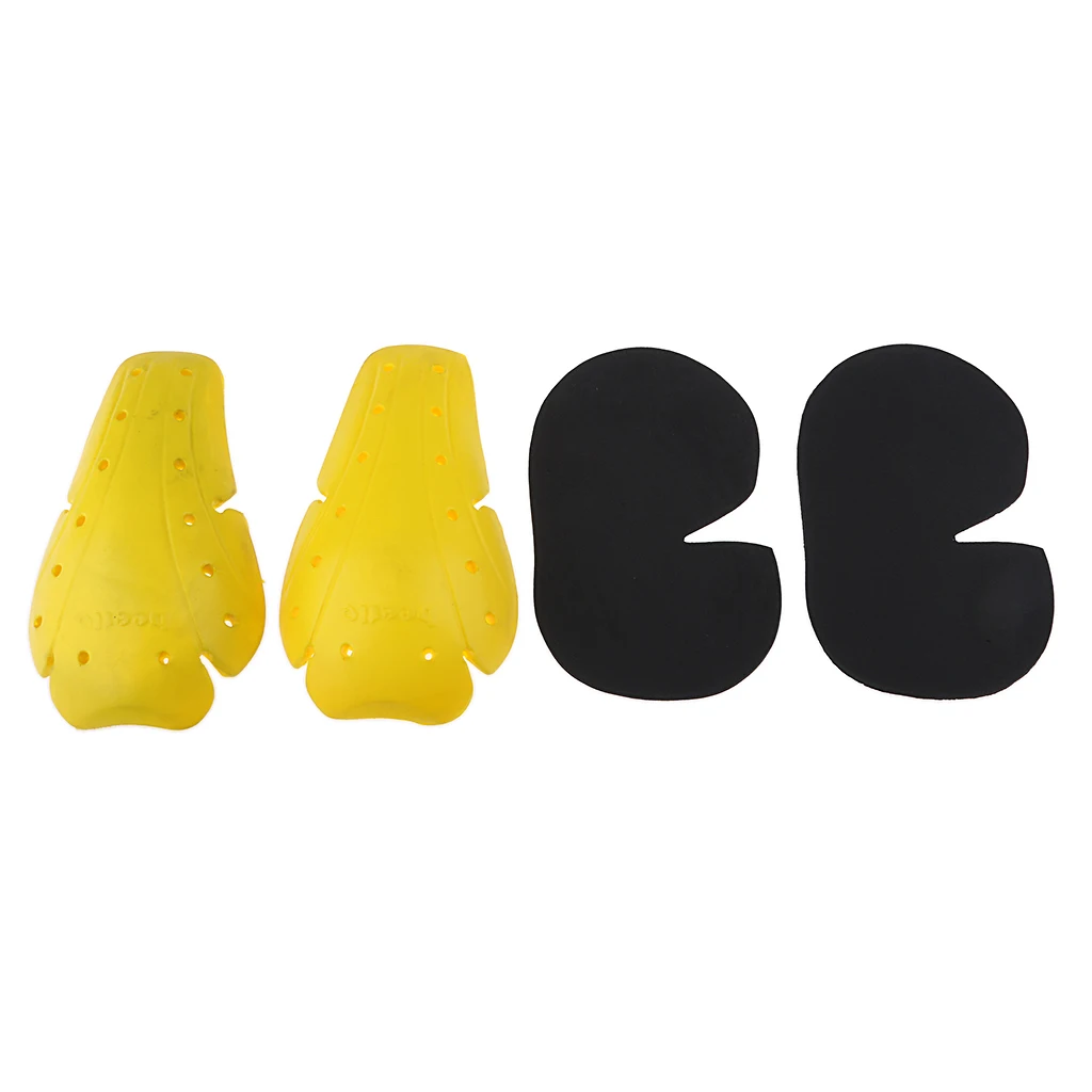 Durable Motorcycle Motocross CE Approved Detachable Armour Hip & Knee Protection Pad Yellow Black