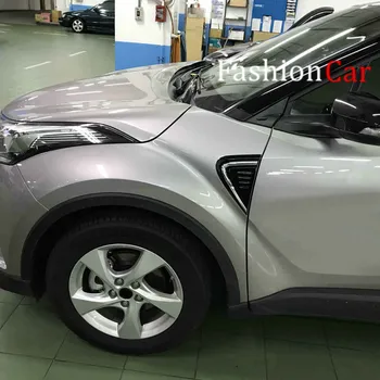 

2PCS/SET Chrome Car Side Wing Fender Air Guide Trim Sticker For Toyota C-HR 2016 2017 2018 car styling
