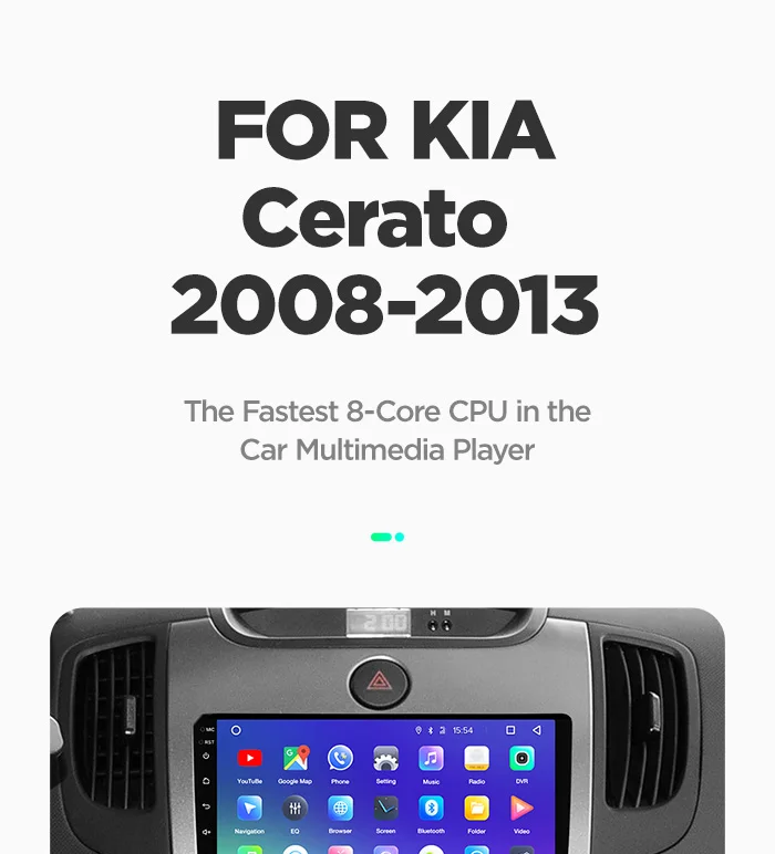 Excellent TEYES SPRO car dvd gps multimedia player For KIA Cerato  2 2008-2013 dvd navigation radio video audio player no car 2 din 6