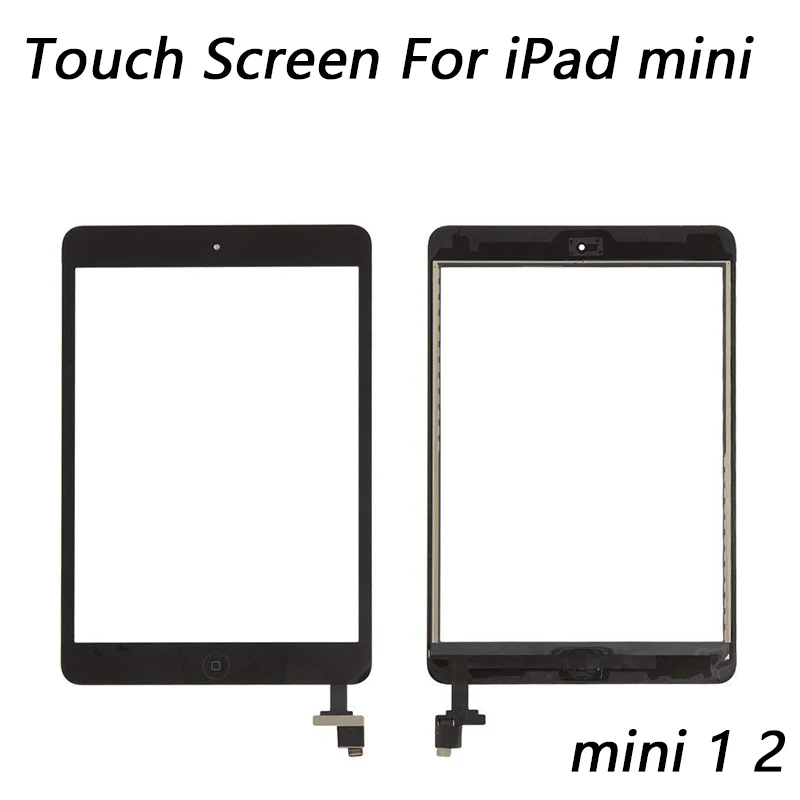 1 шт. Сенсорный экран для iPad Mini 1 2 Mini A1432 A1454 A1455 mini2 A1489 A1490 A149 планшета Сенсор кабель ИС кнопки «домой»