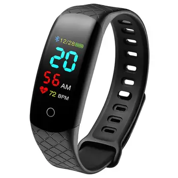 

Cb608 Smart Bluetooth Fitness Bracelet Watch Wristband Bracelet Continuous Heart Rate Monitor Health Fitness Tracker Smart(Bla