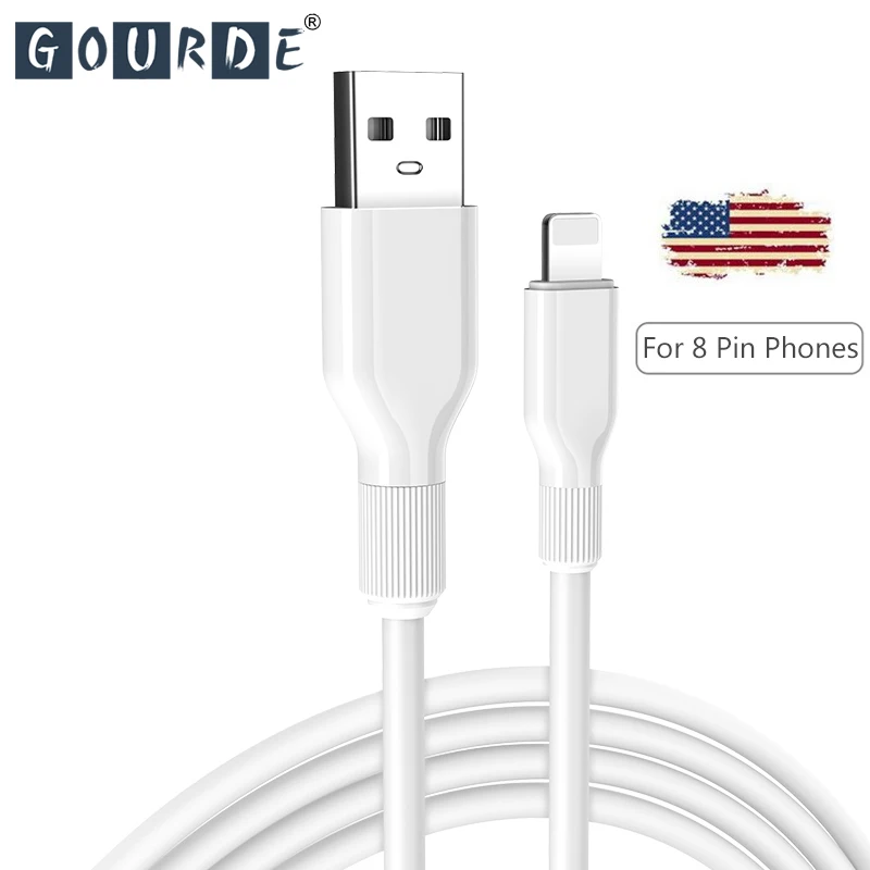 

Gourde USB Charger Cable For iPhone Xs Max X 7 8 Plus 2.4A Fast Charging Lighting Cable For iPhone XR 6 6s Plus USB Data Cable