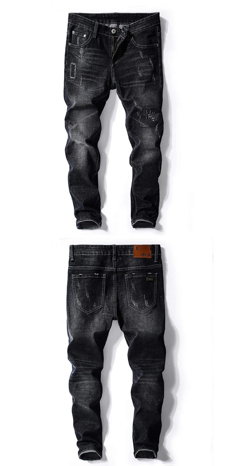 KSTUN, рваные джинсы для мужчин, черные джинсы, стрейчевые, из кусков, в стиле хип-хоп, потертые, уличная одежда, облегающие мужские джинсы, джинсовые штаны, Homme