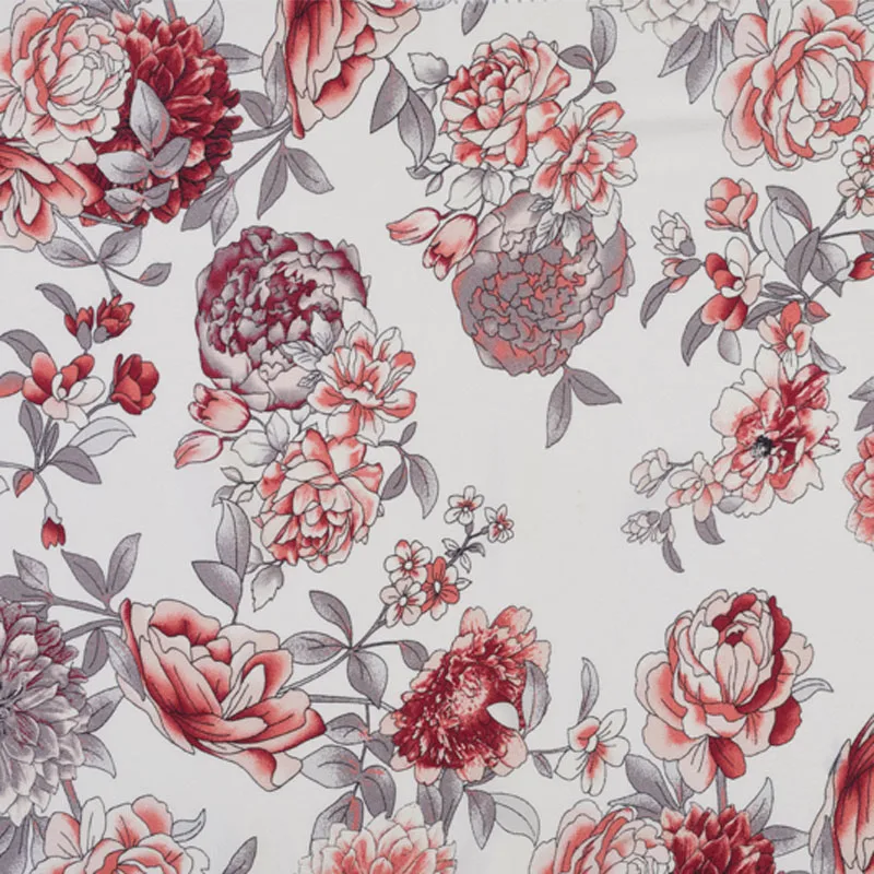 

rayon cotton fabric Plant flower pattern high-end fashion dress fabric thin calico DIY patchwork hand sewing material wholesale