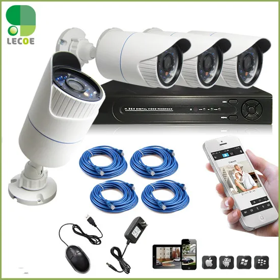 Водонепроницаемая IP камера видеонаблюдения 4 канала 720P HD 720P|poe nvr|poe outdoorpoe hd |