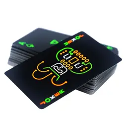 Черные светящиеся флуоресцентные карты для покера игральная карта светится в темноте бар вечерние KTV Ночная светящаяся коллекция