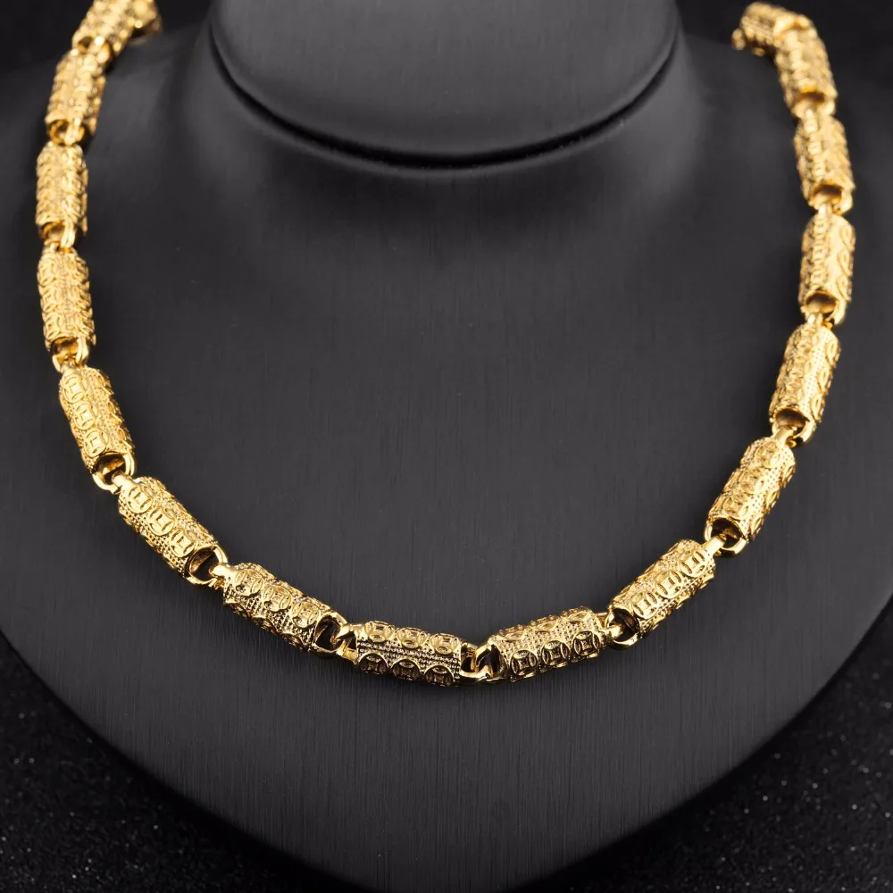 JHSL Brand statement necklace men male gold color High quality Copper